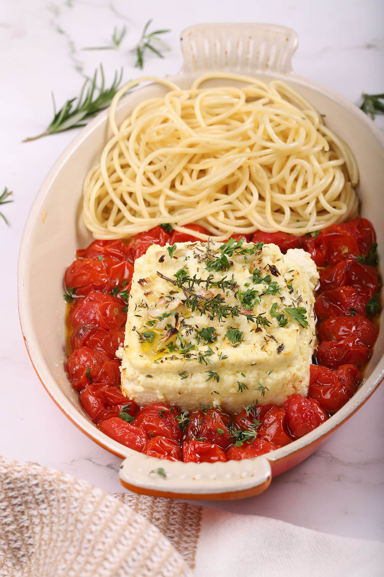 spaghetti au Sérac rôti